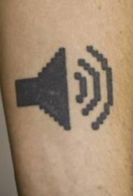Patrwm Tatŵ Symbol Sain ar Fraich