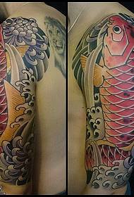 Узорак за тетовирање хризантема са великим лигњама