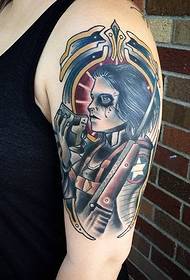 Andre Lucaso rankos kapitono ir žiemos kareivio tatuiruotės modelis