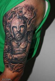 personalidade do brazo Patrón de tatuaxe espartana