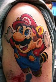 Sætur Mario húðflúrmynstur