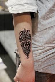 Tatuatge de tòtem de braços femenins masculins i femenins, patró de 15063-braç de flor de despertador