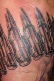 Patrón de tatuaje de brazo de bala de estilo militar fresco