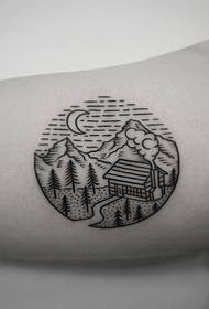 Велики пејзажни узорак тетоважа