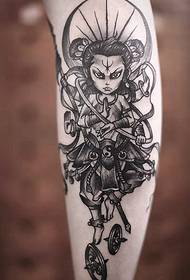Geisha, trì gàirdeanan, sia gàirdeanan, dè an tatù