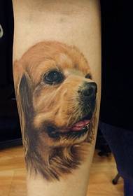 الگوی تاتو توله سگ رنگ بازوی زیبا