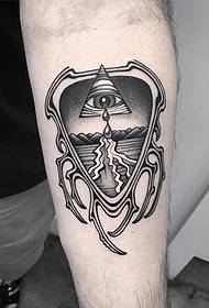 gamay nga bukton European ug American God nga laraw sa tattoo sa tattoo sa tanum