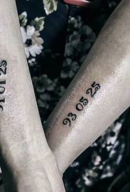 brako modo simplisma cifereca paro tatuaje ŝablono