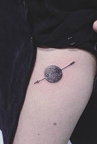 mundo microscópico belo planeta pequeno padrão de tatuagem de Baam