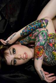 female arm fashion tattoo pattern