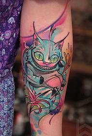 cvjetni krak akvarelni uzorak tetovaža životinja je vrlo tip