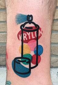 Ranką ant Andrew Smitho kūrybinių spalvų rašalinių butelių tatuiruotės modelio