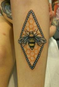 bee hive a me ka hiku tattoo mana ma ka lima