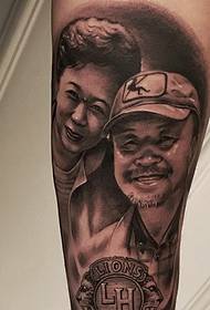 brako paro de amantoj portreta tatuaje mastro