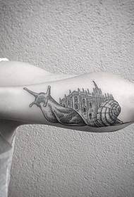 Arm Snail Tattoo Pattern