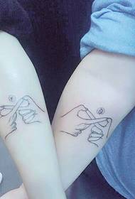 osobnost smiješno ruku par tetovaža uzorak