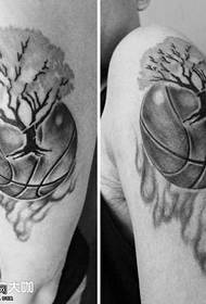 ذراع شجرة كرة السلة نمط الوشم
