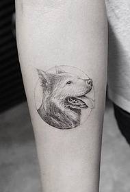 jib skutečný pes tetování vzor tetování