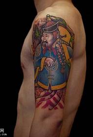 brazo mongol rei rei Tome unha botella de tabaco e un patrón de tatuaxe de contas