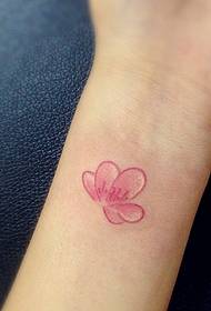 χέρι μικρό φρέσκο κεράσι άνθος τατουάζ είναι πολύ όμορφο