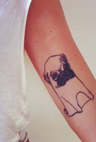 brazo lindo perrito tatuaje patrón
