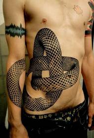 panangan beuteung lalaki lalaki hiji python Tattoo