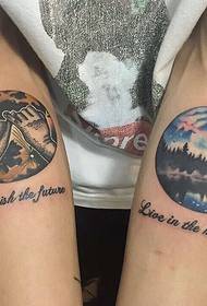 krahët e dyfishtë janë shumë interesante modeli i tatuazheve Totem