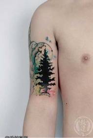 Patró de tatuatge arbre de tinta de braç