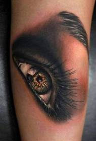 värikäs nainen silmä käsivarsi tatuointi malli