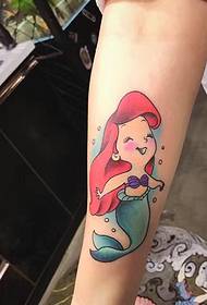 patrún cartún dath tatú mermaid