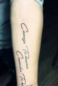 arm small fresh English tattoo tattoo fashion beautiful