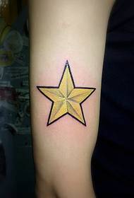 ingalo yegolide ephuzi pentagram ipatheni elincane le tattoo