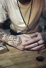 Divat fiúk kettős karokkal szép Totem tetoválás tetoválás