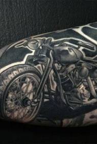 Arm black motorcycle tattoo pattern