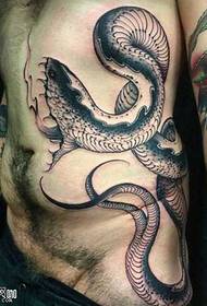 φίδι μέση και βραχίονα τατουάζ μοτίβο ζώων