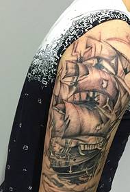 braccio nero grigio modello europeo e americano per tatuaggio velico