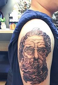arm one Jesus tattoo pattern full of personality
