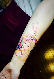 modello di tatuaggio braccio colore cartone animato piccola figura pubblica