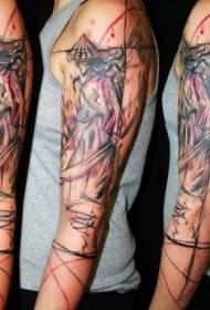 Braccio stile giapponese Samurai Tattoo Pattern