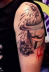 V word vendetta tattoo pattern 15263-armマッドウォリアータトゥーパターン