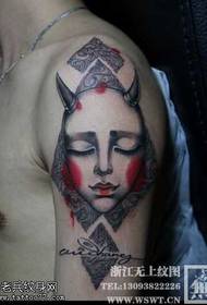 arm face tattoo pattern