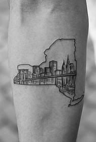 Geometry Landscape Tattoo Model