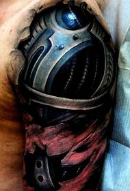 arms cool machine tattoo pattern