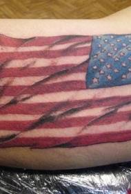 Amerikai zászló festett kar tetoválás minta