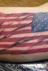 Amerikaanse vlag geverf arm tattoo patroon