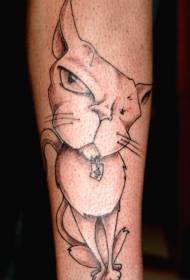 pola tato kucing kucing sing disangka ireng ing lengen