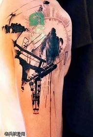 arm abstraction Back shadow tattoo pattern
