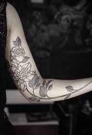 Big Arm Flower Tattoo Pattern