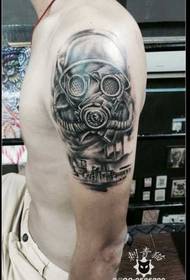 arm anti-virus face tattoo pattern