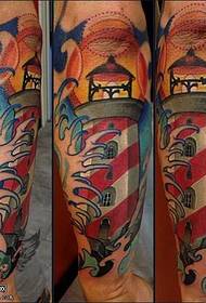 Lighthouse Tattoo pattern